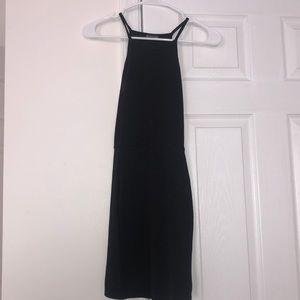 Plain black bodycon dress